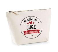 Otshirt Trousse de la Meilleure Juge du Monde 1- Pouch - Idée Pochette Personnalisable Cadeau Anniversaire Fête Original Famille Travail Départ Collègue Retraite Noël.