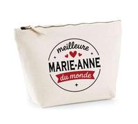 Otshirt Trousse de la Meilleure MarieAnne du Monde 1- Pouch - Idée Pochette Personnalisable Cadeau Anniversaire Fête Original Famille Travail Départ Collègue Retraite Noël.