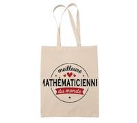 Otshirt Trousse de la Meilleure Mathématicienne du Monde 1- Pouch - Idée Pochette Personnalisable Cadeau Anniversaire Fête Original Famille Travail Départ Collègue Retraite Noël.