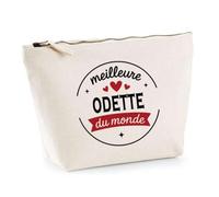 Otshirt Trousse de la Meilleure Odette du Monde 1- Pouch - Idée Pochette Personnalisable Cadeau Anniversaire Fête Original Famille Travail Départ Collègue Retraite Noël.