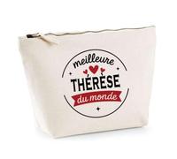 Otshirt Trousse de la Meilleure Thérèse du Monde 1- Pouch - Idée Pochette Personnalisable Cadeau Anniversaire Fête Original Famille Travail Départ Collègue Retraite Noël.