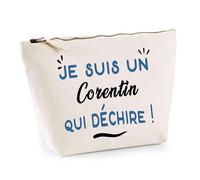 Otshirt Trousse d'un Corentin Qui déchire - Pouch - Idée Pochette Personnalisable Cadeau Anniversaire Fête Original Famille Travail Départ Collègue Retraite Noël.