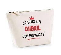 Otshirt Trousse d'un Djibril Qui déchire 2- Pouch - Idée Pochette Personnalisable Cadeau Anniversaire Fête Original Famille Travail Départ Collègue Retraite Noël.