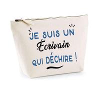 Otshirt Trousse d'un Écrivain Qui déchire - Pouch - Idée Pochette Personnalisable Cadeau Anniversaire Fête Original Famille Travail Départ Collègue Retraite Noël.