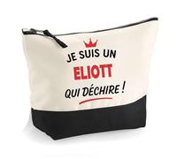 Otshirt Trousse d'un Eliott Qui déchire 2- Pouch - Idée Pochette Personnalisable Cadeau Anniversaire Fête Original Famille Travail Départ Collègue Retraite Noël.