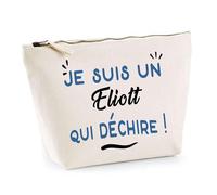 Otshirt Trousse d'un Eliott Qui déchire - Pouch - Idée Pochette Personnalisable Cadeau Anniversaire Fête Original Famille Travail Départ Collègue Retraite Noël.
