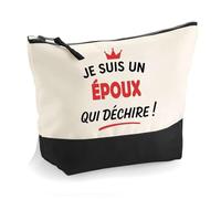 Otshirt Trousse d'un Époux Qui déchire 2- Pouch - Idée Pochette Personnalisable Cadeau Anniversaire Fête Original Famille Travail Départ Collègue Retraite Noël.