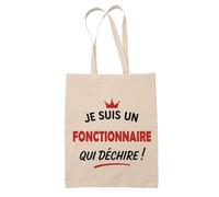 Otshirt Trousse d'un Fonctionnaire Qui déchire 2- Pouch - Idée Pochette Personnalisable Cadeau Anniversaire Fête Original Famille Travail Départ Collègue Retraite Noël.