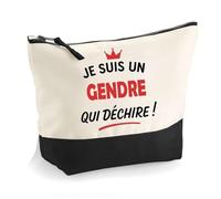 Otshirt Trousse d'un Gendre Qui déchire 2- Pouch - Idée Pochette Personnalisable Cadeau Anniversaire Fête Original Famille Travail Départ Collègue Retraite Noël.