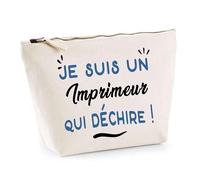 Otshirt Trousse d'un Imprimeur Qui déchire - Pouch - Idée Pochette Personnalisable Cadeau Anniversaire Fête Original Famille Travail Départ Collègue Retraite Noël.