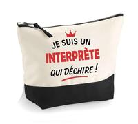 Otshirt Trousse d'un Interprète Qui déchire 2- Pouch - Idée Pochette Personnalisable Cadeau Anniversaire Fête Original Famille Travail Départ Collègue Retraite Noël.