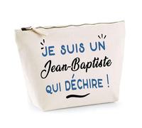 Otshirt Trousse d'un Jean-Baptiste Qui déchire - Pouch - Idée Pochette Personnalisable Cadeau Anniversaire Fête Original Famille Travail Départ Collègue Retraite Noël.