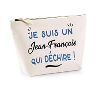 Otshirt Trousse d'un Jean-Francois Qui déchire - Pouch - Idée Pochette Personnalisable Cadeau Anniversaire Fête Original Famille Travail Départ Collègue Retraite Noël.