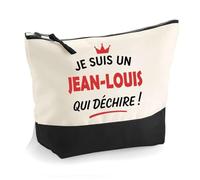 Otshirt Trousse d'un Jean-Louis Qui déchire 2- Pouch - Idée Pochette Personnalisable Cadeau Anniversaire Fête Original Famille Travail Départ Collègue Retraite Noël.