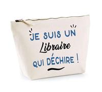 Otshirt Trousse d'un Libraire Qui déchire - Pouch - Idée Pochette Personnalisable Cadeau Anniversaire Fête Original Famille Travail Départ Collègue Retraite Noël.