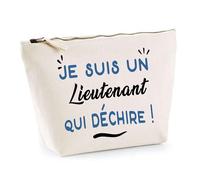 Otshirt Trousse d'un Lieutenant Qui déchire - Pouch - Idée Pochette Personnalisable Cadeau Anniversaire Fête Original Famille Travail Départ Collègue Retraite Noël.