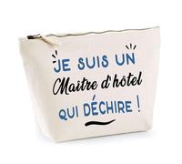 Otshirt Trousse d'un Maître d'hôtel Qui déchire - Pouch - Idée Pochette Personnalisable Cadeau Anniversaire Fête Original Famille Travail Départ Collègue Retraite Noël.