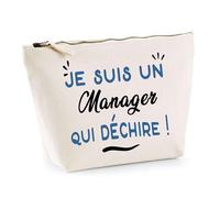 Otshirt Trousse d'un Manager Qui déchire - Pouch - Idée Pochette Personnalisable Cadeau Anniversaire Fête Original Famille Travail Départ Collègue Retraite Noël.