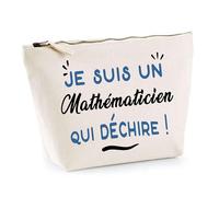 Otshirt Trousse d'un Mathématicien Qui déchire - Pouch - Idée Pochette Personnalisable Cadeau Anniversaire Fête Original Famille Travail Départ Collègue Retraite Noël.