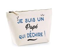 Otshirt Trousse d'un Papé Qui déchire - Pouch - Idée Pochette Personnalisable Cadeau Anniversaire Fête Original Famille Travail Départ Collègue Retraite Noël.