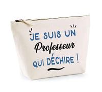 Otshirt Trousse d'un Professeur Qui déchire - Pouch - Idée Pochette Personnalisable Cadeau Anniversaire Fête Original Famille Travail Départ Collègue Retraite Noël.