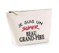 Otshirt Trousse d'un Super Beau-Grand-père - Pouch - Idée Pochette Personnalisable Cadeau Anniversaire Fête Original Famille Travail Départ Collègue Retraite Noël.