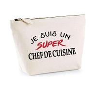 Otshirt Trousse d'un Super Chef de Cuisine - Pouch - Idée Pochette Personnalisable Cadeau Anniversaire Fête Original Famille Travail Départ Collègue Retraite Noël.