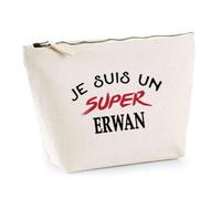 Otshirt Trousse d'un Super Erwan - Pouch - Idée Pochette Personnalisable Cadeau Anniversaire Fête Original Famille Travail Départ Collègue Retraite Noël.