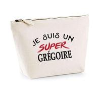 Otshirt Trousse d'un Super Grégoire - Pouch - Idée Pochette Personnalisable Cadeau Anniversaire Fête Original Famille Travail Départ Collègue Retraite Noël.