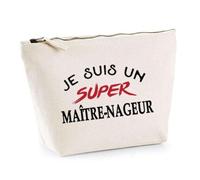 Otshirt Trousse d'un Super Maître-Nageur - Pouch - Idée Pochette Personnalisable Cadeau Anniversaire Fête Original Famille Travail Départ Collègue Retraite Noël.