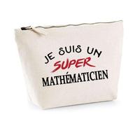 Otshirt Trousse d'un Super Mathématicien - Pouch - Idée Pochette Personnalisable Cadeau Anniversaire Fête Original Famille Travail Départ Collègue Retraite Noël.