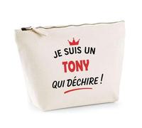 Otshirt Trousse d'un Tony Qui déchire 2- Pouch - Idée Pochette Personnalisable Cadeau Anniversaire Fête Original Famille Travail Départ Collègue Retraite Noël.