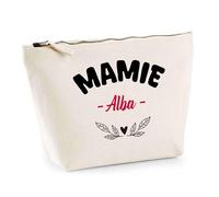 Otshirt Trousse d'une Mamie Alba - Pouch - Idée Pochette Personnalisable Cadeau Anniversaire Fête Original Famille Travail Départ Collègue Retraite Noël.