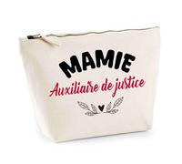 Otshirt Trousse d'une Mamie Auxiliaire de Justice - Pouch - Idée Pochette Personnalisable Cadeau Anniversaire Fête Original Famille Travail Départ Collègue Retraite Noël.