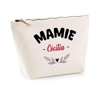 Otshirt Trousse d'une Mamie Cécilia - Pouch - Idée Pochette Personnalisable Cadeau Anniversaire Fête Original Famille Travail Départ Collègue Retraite Noël.