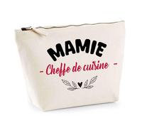 Otshirt Trousse d'une Mamie Cheffe de Cuisine - Pouch - Idée Pochette Personnalisable Cadeau Anniversaire Fête Original Famille Travail Départ Collègue Retraite Noël.