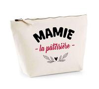 Otshirt Trousse d'une Mamie la pâtissière - Pouch - Idée Pochette Personnalisable Cadeau Anniversaire Fête Original Famille Travail Départ Collègue Retraite Noël.