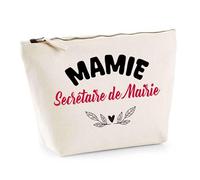 Otshirt Trousse d'une Mamie Secrétaire de Mairie - Pouch - Idée Pochette Personnalisable Cadeau Anniversaire Fête Original Famille Travail Départ Collègue Retraite Noël.