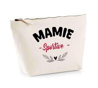 Otshirt Trousse d'une Mamie Sportive - Pouch - Idée Pochette Personnalisable Cadeau Anniversaire Fête Original Famille Travail Départ Collègue Retraite Noël.