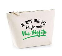 Otshirt Trousse Fée Moi Un Mojito | Pochette Toilette Maquillage | Idée Cadeau Alcool Humour Original Drôle Apéro Anniversaire Fête Soirée Unique