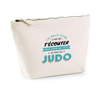 Otshirt Trousse Je fais du Judo | Pochette Toilette Maquillage | Idée Cadeau Judoka Humour Judo Sport Arts Martiaux Original Drôle Combat