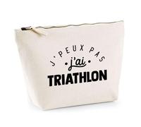 Otshirt Trousse J'peux Pas j'ai Triathlon | Pochette Toilette Maquillage | Idée Cadeau Course Endurance Sport Humour Original Anniversaire