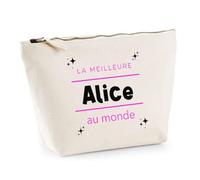 Otshirt Trousse La Meilleure Alice au Monde 2 - Pouch Case - Idée Trousse Rangement Cadeau Anniversaire Fête Original Famille Travail Départ Collègue Retraite Noël.