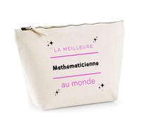 Otshirt Trousse La Meilleure Mathematicienne au Monde 2 - Pouch Case - Idée Trousse Rangement Cadeau Anniversaire Fête Original Famille Travail Départ Collègue Retraite Noël.