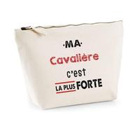 Otshirt Trousse Ma Cavaliere C'est la Plus Forte - Pouch Case - Idée Trousse Rangement Cadeau Anniversaire Fête Original Famille Travail Départ Collègue Retraite Noël.