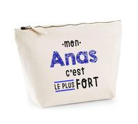 Otshirt Trousse Mon Anas C'est Le Plus Fort - Pouch Case - Idée Trousse Rangement Cadeau Anniversaire Fête Original Famille Travail Départ Collègue Retraite Noël.