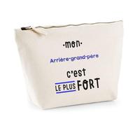 Otshirt Trousse Mon Arrière-Grand-Père C'est Le Plus Fort - Pouch Case - Idée Trousse Rangement Cadeau Anniversaire Fête Original Famille Travail Départ Collègue Retraite Noël.
