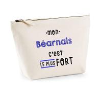 Otshirt Trousse Mon Bearnais C'est Le Plus Fort - Pouch Case - Idée Trousse Rangement Cadeau Anniversaire Fête Original Famille Travail Départ Collègue Retraite Noël.