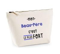 Otshirt Trousse Mon Beau-Père C'est Le Plus Fort - Pouch Case - Idée Trousse Rangement Cadeau Anniversaire Fête Original Famille Travail Départ Collègue Retraite Noël.