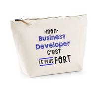 Otshirt Trousse Mon Business Developer C'est Le Plus Fort - Pouch Case - Idée Trousse Rangement Cadeau Anniversaire Fête Original Famille Travail Départ Collègue Retraite Noël.